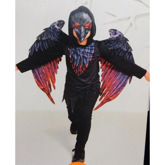 Hyde & Eek Light Up Raven Halloween Costume Kids Size L - Picture 1 of 9